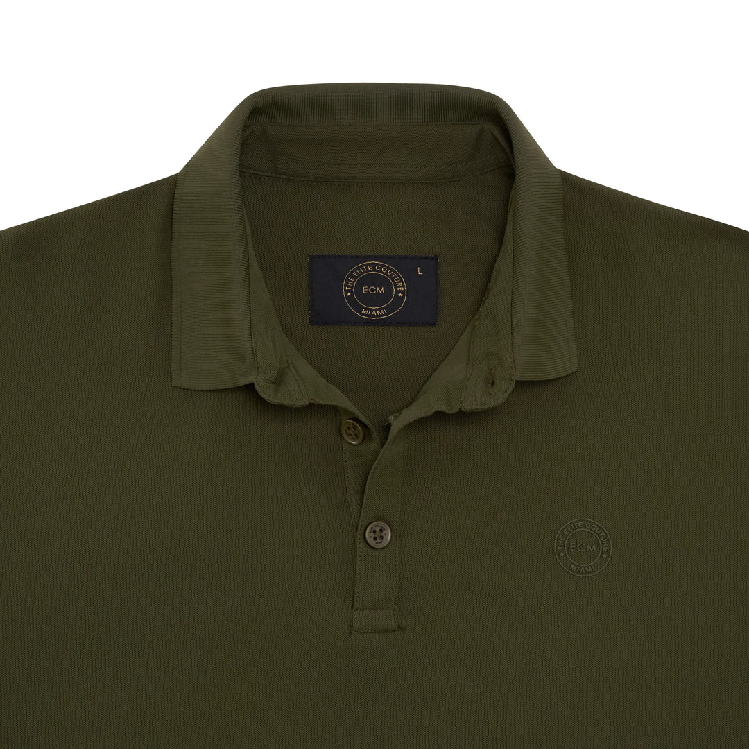 ECM Smart Fit Polo Shirt Olive Green