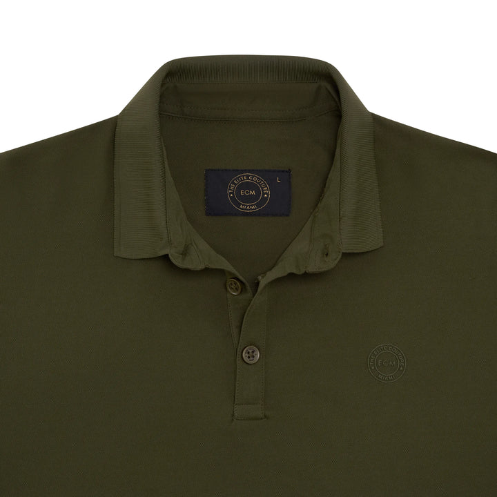 ECM Smart Fit Polo Shirt Olive Green