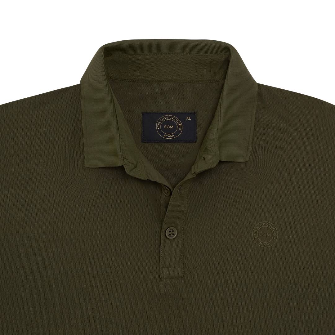 ECM Smart Fit Polo Shirt Olive Green